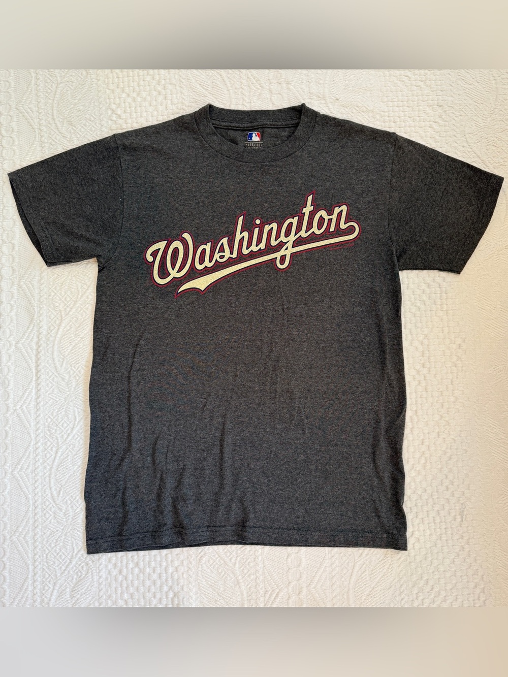 Washington Nationals MLB Baseball Tee Shirt Gray Adult Small S